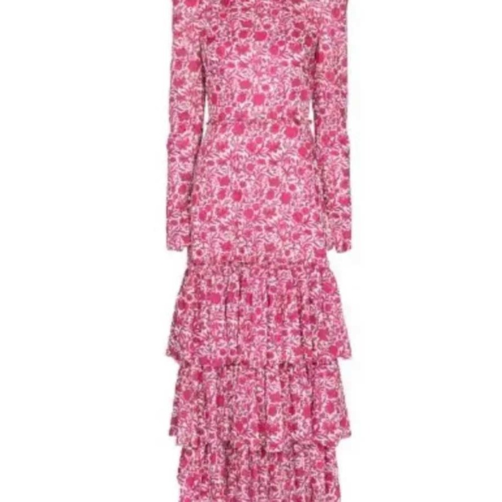 NWT The Vampire's Wife The Liberty Dress 3/4 Fuchsia Sambourne Cotton Silk Sz 10